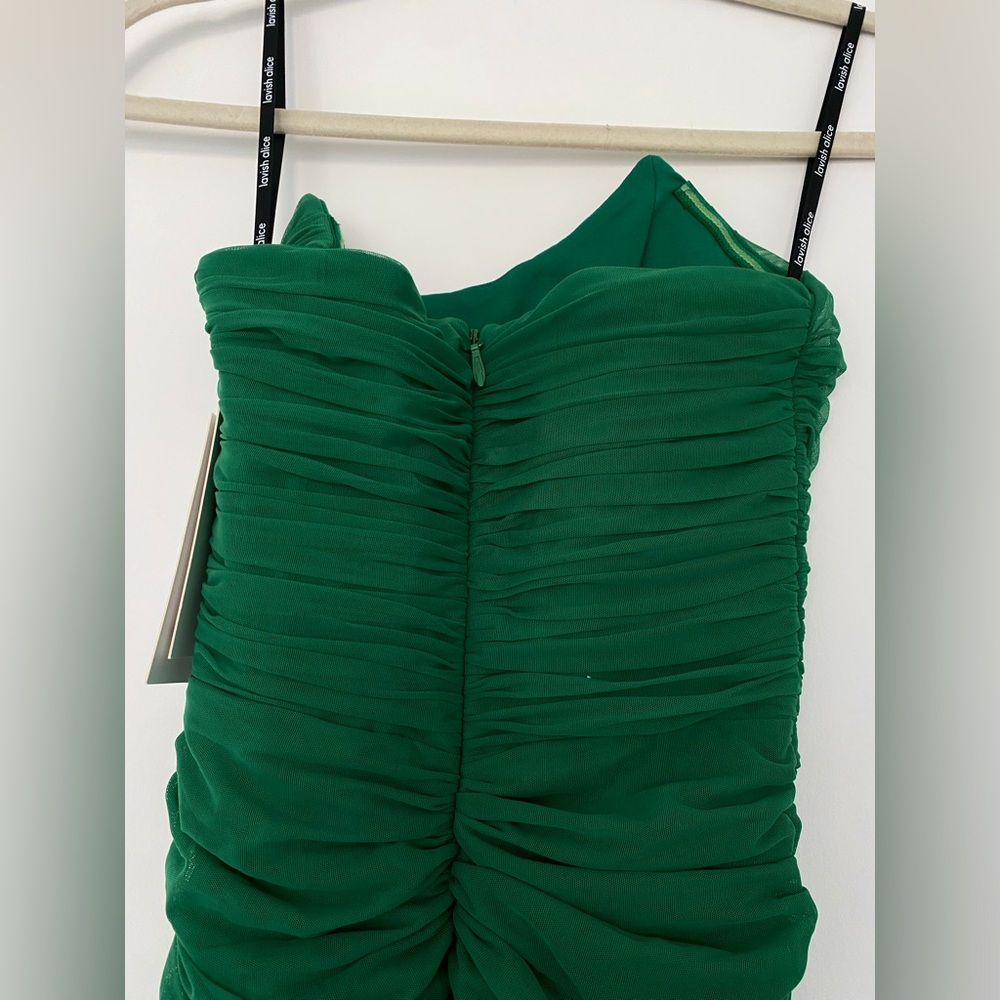 NWT Lavish Alice Ruched Midi Dress - Picture 8 of 10